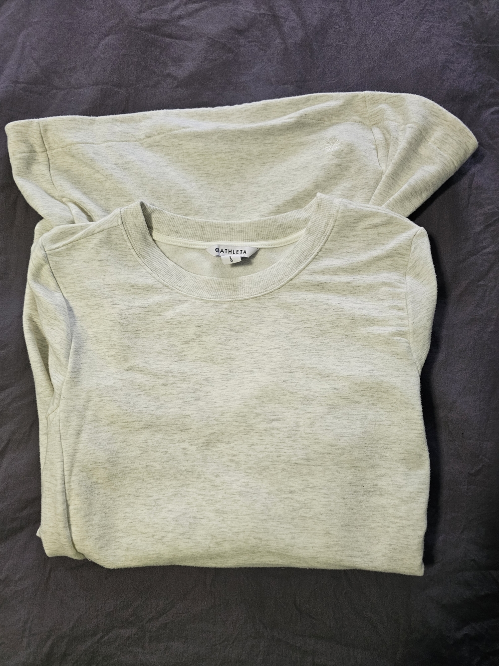 Athleta Light Grey Heather Sweatshirt Dress